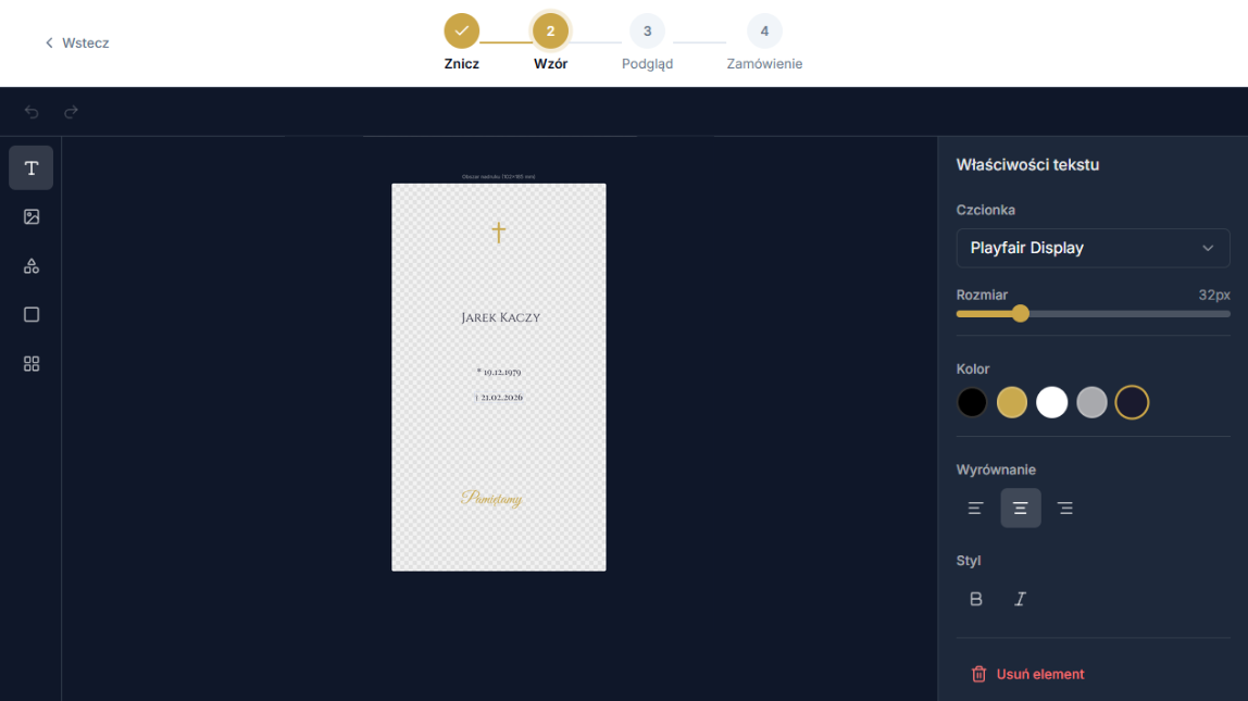 Konfigurator Zniczy 3D - Podgląd Real-time