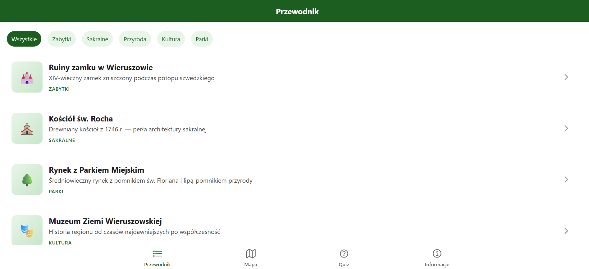 Przewodnik Wieruszów — Interaktywny przewodnik miejski